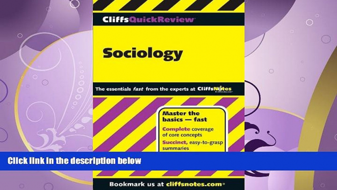 different   CliffsQuickReview Sociology (Cliffs Quick Review (Paperback))