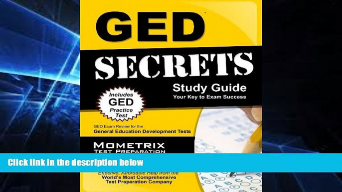 Big Deals  GED Secrets Study Guide: GED Exam Review for the General Educational Development Tests