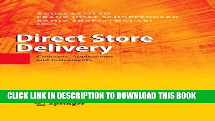 [PDF] Direct Store Delivery: Concepts, Applications and Instruments Full Online