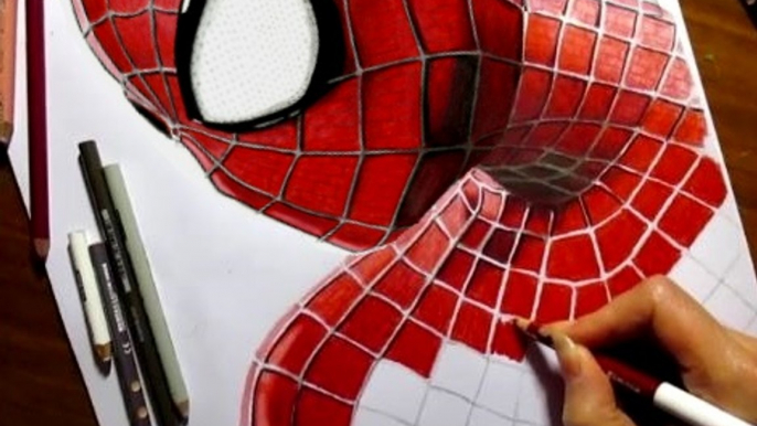 Speed Drawing of The Amazing Spider-Man How to Draw Time Lapse Art Video Colored Pencil Illustration Artwork Realism