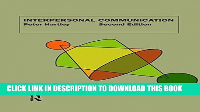 New Book Interpersonal Communication