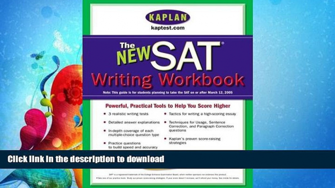 READ  Kaplan New SAT Writing Workbook  GET PDF