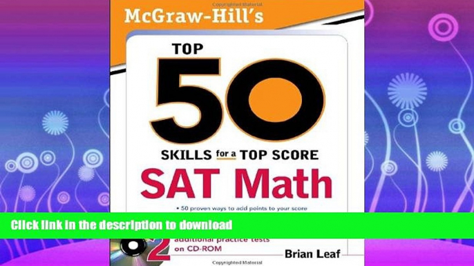 GET PDF  McGraw-Hill s Top 50 Skills for a Top Score: SAT Math  BOOK ONLINE