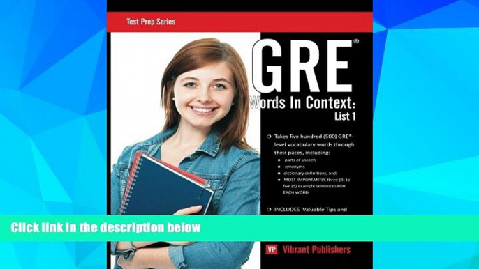 Big Deals  GRE Words In Context: List 1 (Test Prep Series) (Volume 1)  Best Seller Books Most Wanted