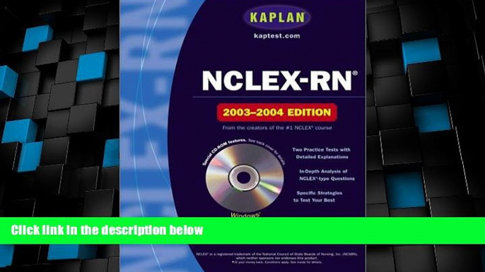 Big Deals  NCLEX-RN 2003-2004 with CD-ROM (Kaplan NCLEX-RN (W/CD))  Best Seller Books Most Wanted