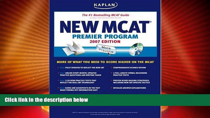 Big Deals  Kaplan New MCAT Premier Program, 2007 Edition (Kaplan MCAT Premier Program (W/CD))