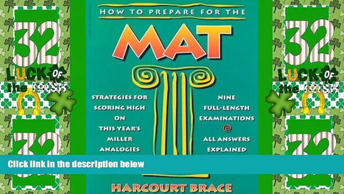 Big Deals  How to Prepare for the MAT (Miller Analogies Test)  Best Seller Books Most Wanted