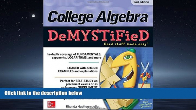 Online eBook College Algebra DeMYSTiFieD, 2nd Edition