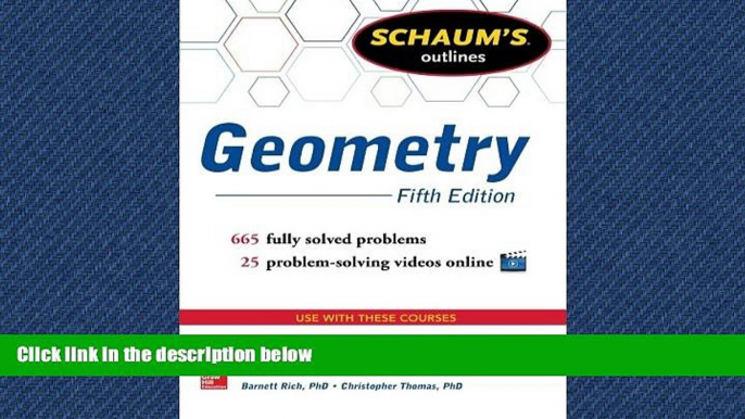 Pdf Online Schaum s Outline of Geometry, 5th Edition: 665 Solved Problems + 25 Videos (Schaum s