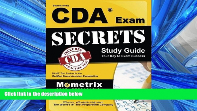 Enjoyed Read Secrets of the CDA Exam Study Guide: DANB Test Review for the Certified Dental