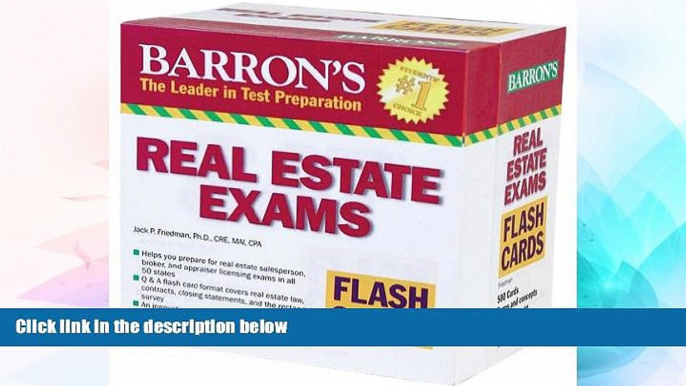 Big Deals  Barron s Real Estate Exam Flash Cards  Best Seller Books Most Wanted