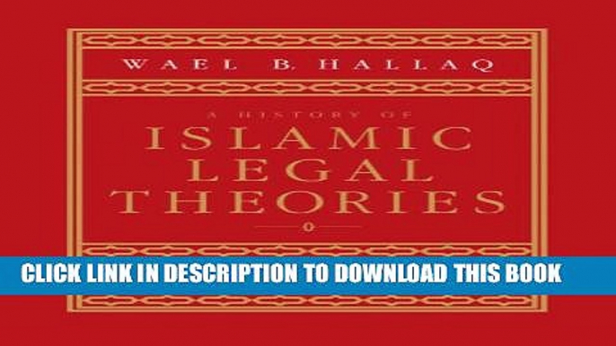 [PDF] A History of Islamic Legal Theories: An Introduction to Sunni Usul al-fiqh Full Collection