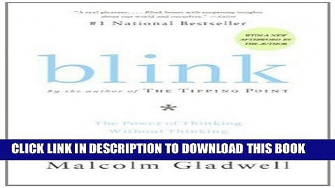 [PDF] Blink: The Power of Thinking Without Thinking Full Online