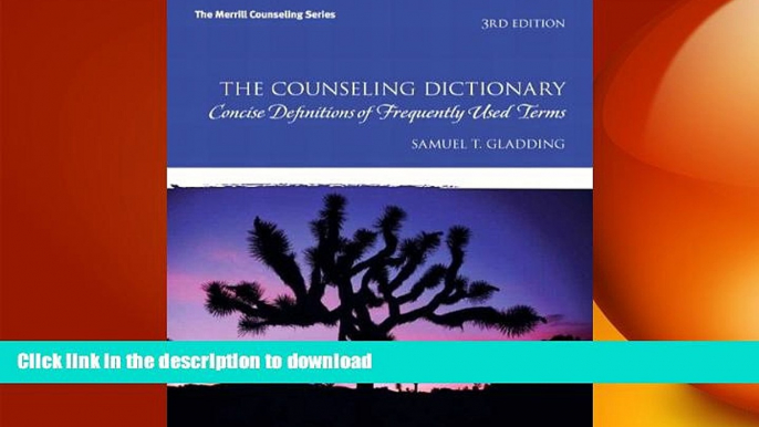 READ  The Counseling Dictionary: Concise Definitions of Frequently Used Terms (3rd Edition)  GET