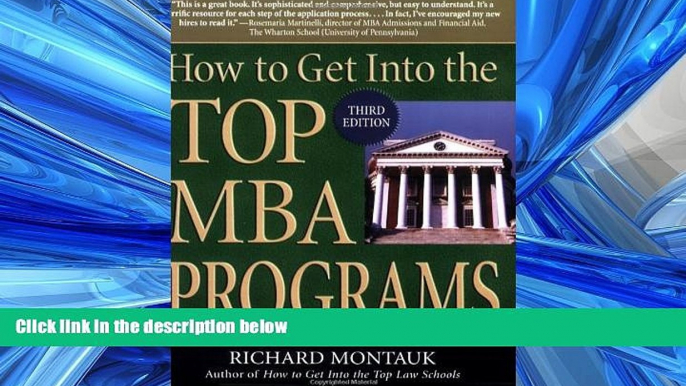 FREE PDF  How to Get Into the Top MBA Programs  DOWNLOAD ONLINE