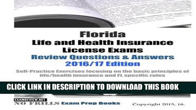 [PDF] Florida Life and Health Insurance License Exams Review Questions   Answers 2016/17 Edition: