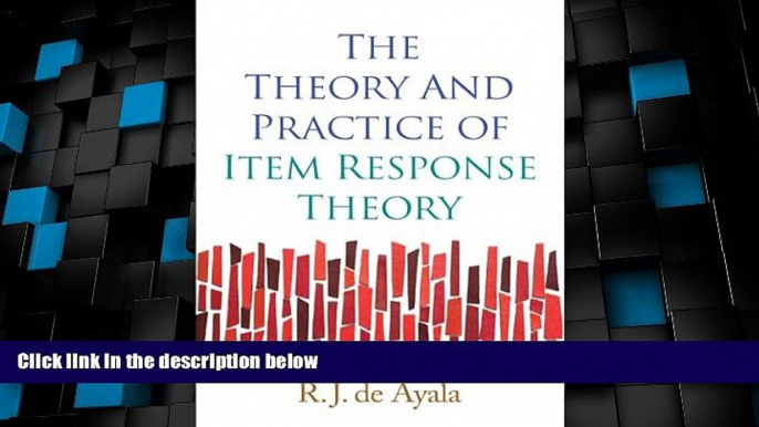 Big Deals  The Theory and Practice of Item Response Theory (Methodology in the Social Sciences)