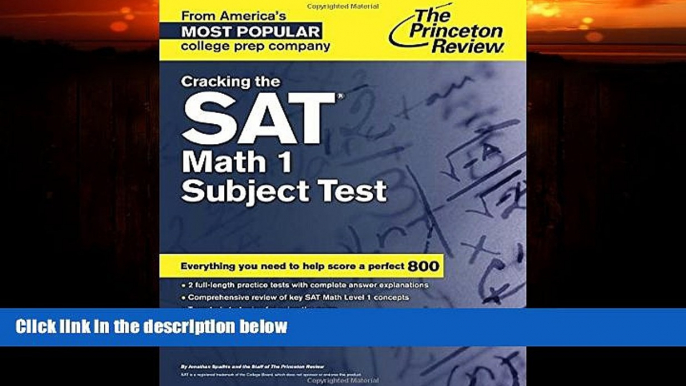 Big Deals  Cracking the SAT Math 1 Subject Test (College Test Preparation)  Best Seller Books Best