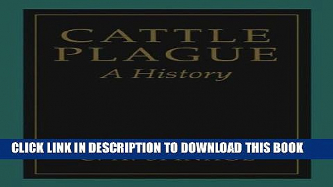 New Book Cattle Plague: A History