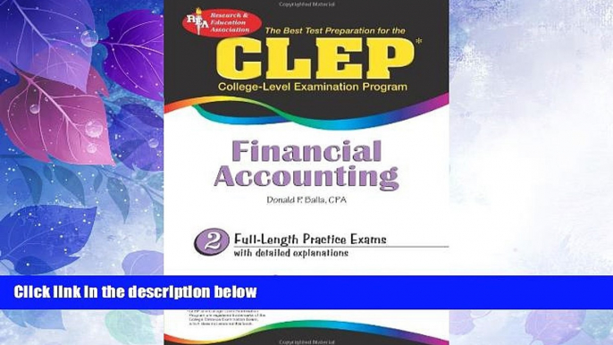 Big Deals  CLEPÂ® Financial Accounting (CLEP Test Preparation)  Free Full Read Best Seller