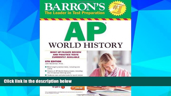 Big Deals  Barron s AP World History with CD-ROM, 6th Edition  Best Seller Books Most Wanted