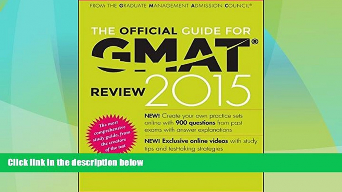 Big Deals  The Official Guide for GMAT Review 2015 with Online Question Bank and Exclusive Video