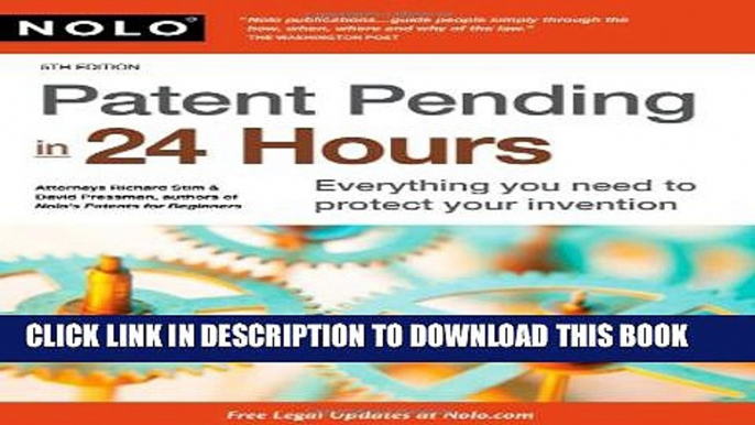 [PDF] Patent Pending in 24 Hours [Full Ebook]