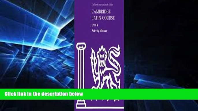 Must Have PDF  Cambridge Latin Course Unit 4 Activity Masters (North American Cambridge Latin