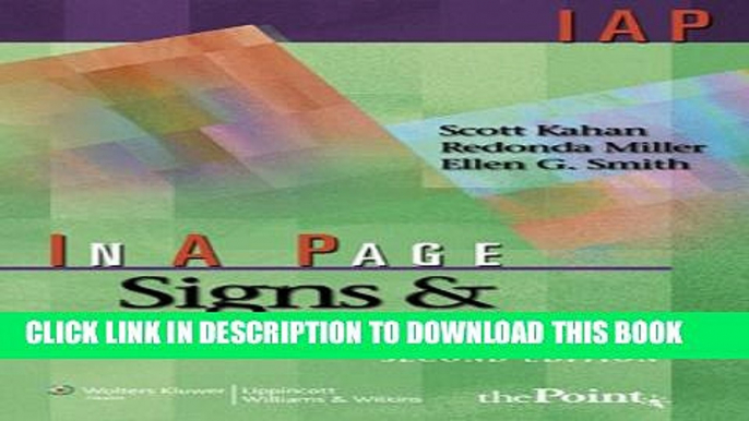 [PDF] In A Page Signs   Symptoms (In a Page Series) Popular Colection