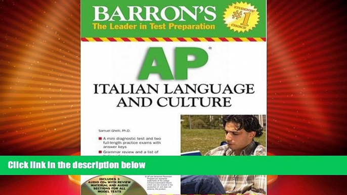 Big Deals  Barron s AP Italian Language and Culture: with Audio CDs  Free Full Read Most Wanted