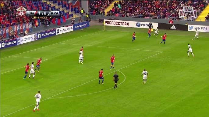 Fedor Smolov nice little flick and goal against CSKA Moscow (CSKA - Krasnodar 1-1)