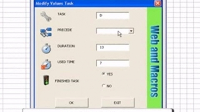 Excel Gantt Macro vba Project Managament with Gantt Chart