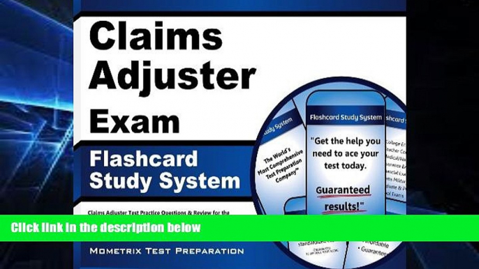 Must Have PDF  Claims Adjuster Exam Flashcard Study System: Claims Adjuster Test Practice