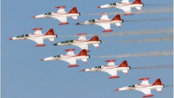 PAF officers performs Air show in Aviation Expo held in PAF museum Karachi
