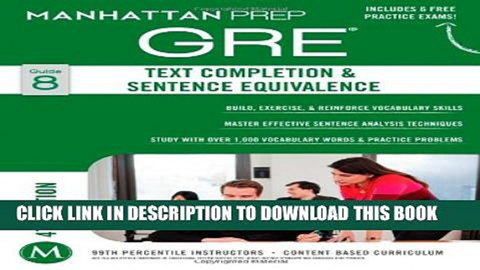 [PDF] GRE Text Completion   Sentence Equivalence (Manhattan Prep GRE Strategy Guides) Popular