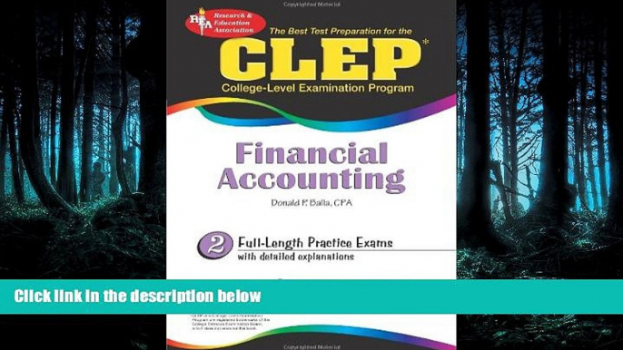 READ book  CLEPÂ® Financial Accounting (CLEP Test Preparation)  FREE BOOOK ONLINE