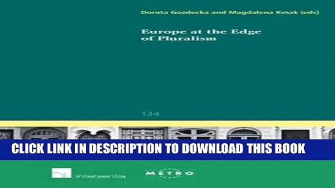 [PDF] Europe at the Edge of Pluralism Popular Online