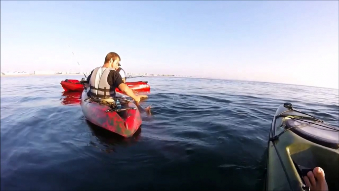 En kayak ils tombent sur un requin! Dingue...