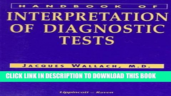 Collection Book Handbook of Interpretation of Diagnostic Tests