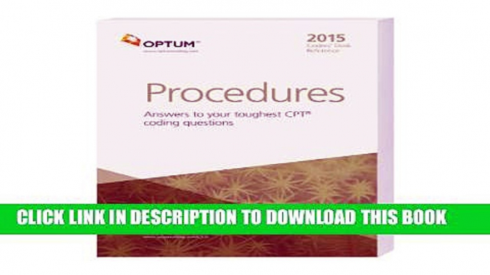 Collection Book Coders Desk Reference for Procedures - 2015