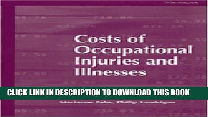 Collection Book Costs of Occupational Injuries and Illnesses