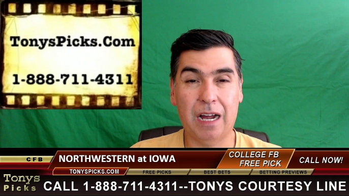 Iowa Hawkeyes vs. Northwestern Wildcats Free Pick Prediction NCAA College Football Odds Preview 10/1/2016