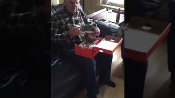 Delighted Dad Finds Out They Make Light-Up Shoes for Adults