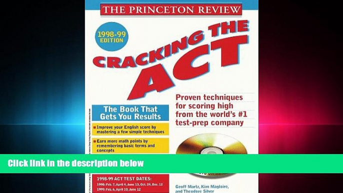 read here  Cracking the ACT with Sample Tests on CD-ROM 1998-99 Edition (Cracking the Act With