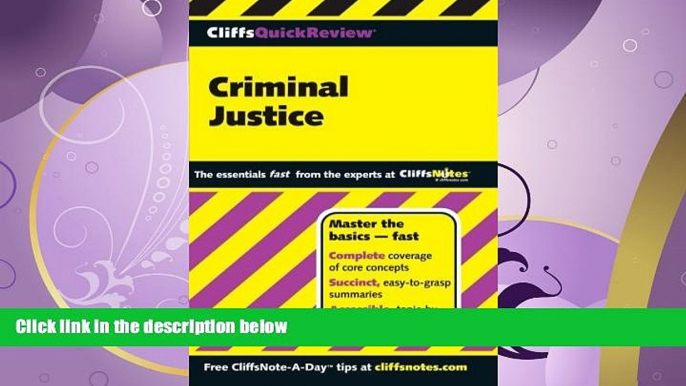 FAVORITE BOOK  CliffsQuickReview Criminal Justice (Cliffs Quick Review (Paperback))