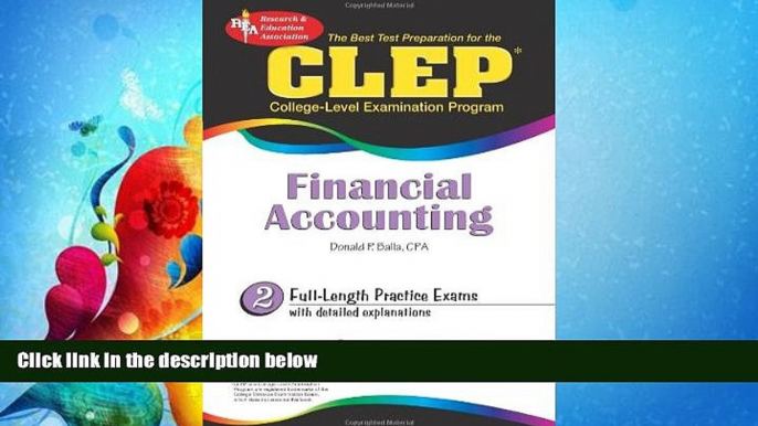 FAVORITE BOOK  CLEPÂ® Financial Accounting (CLEP Test Preparation)