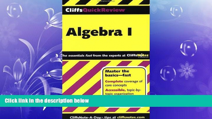 read here  CliffsQuickReview Algebra I (Bk. 1)