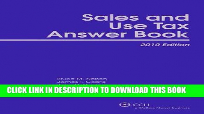 [PDF] Sales and Use Tax Answer Book, 2010 Full Online