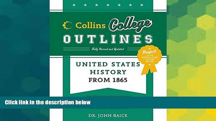 Big Deals  United States History from 1865 (Collins College Outlines)  Best Seller Books Best Seller