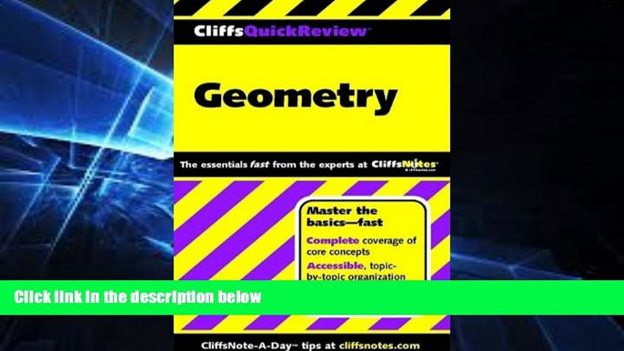 Big Deals  CliffsQuickReview Geometry (Cliffs Quick Review (Paperback))  Best Seller Books Most